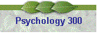 Psychology 300