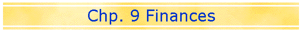 Chp. 9 Finances