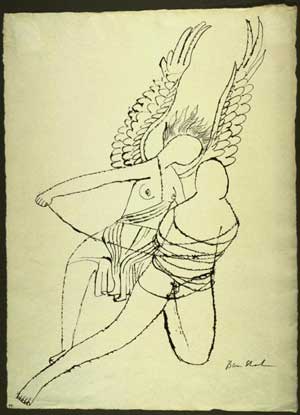 Ben Shahn ink drawing of Prometheus