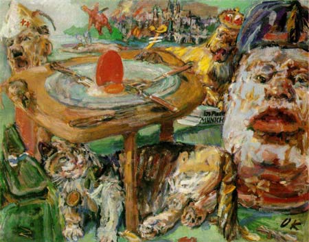 Kokoschka Red Egg Painting