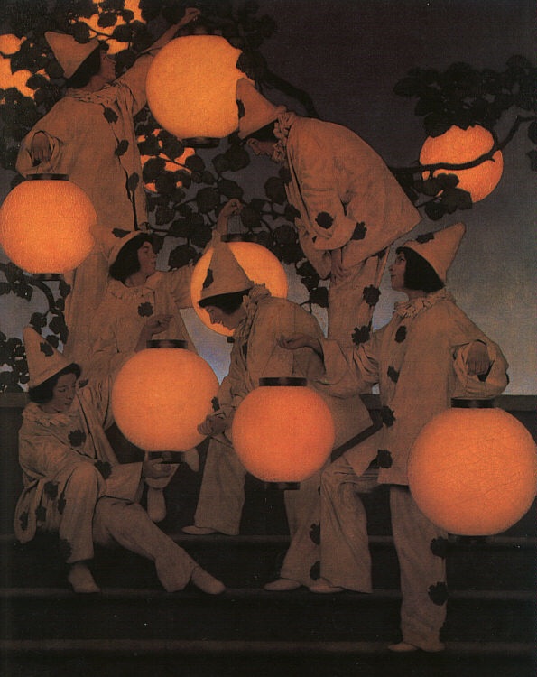 color intro Maxfield Parrish Painting of contrst of value