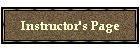 Instructor's Page