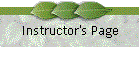 Instructor's Page
