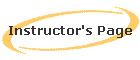 Instructor's Page