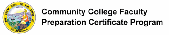 logo for Community College Faculty Preparation Certificate Program