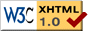 W3C logo for XHTML 1.0 compliance