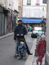 The gang hanging out in the Marais