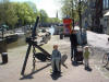 Family by a canal