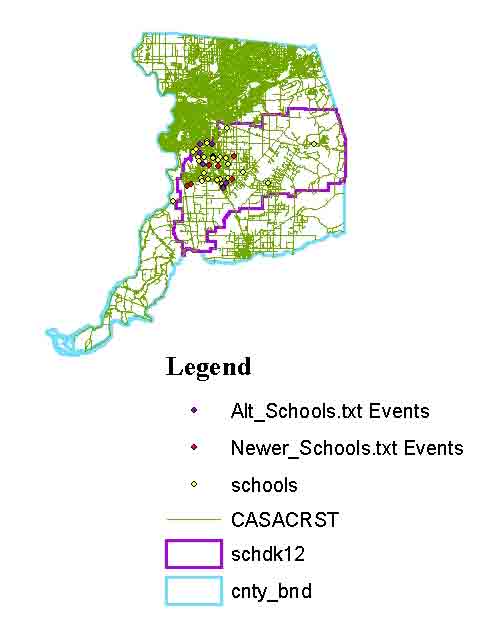 GIS Map of EGUSD Schools