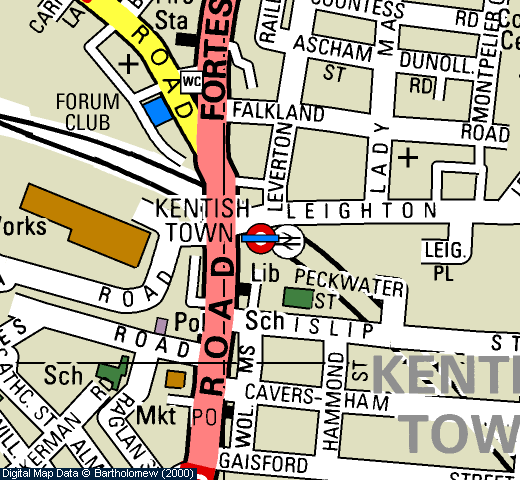 Street map of Kentish Town
