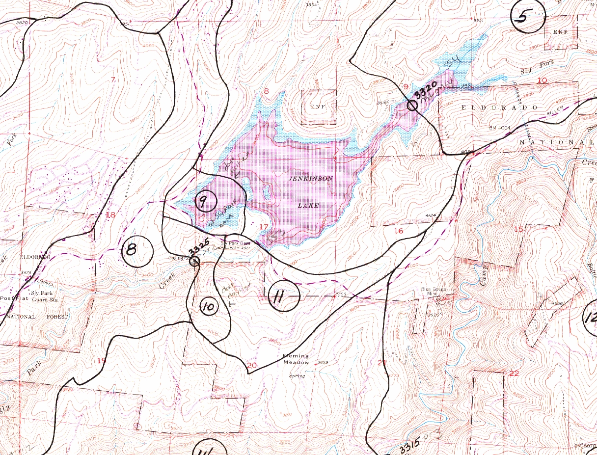 Sample of the scanned USGS Sly Park 7.5 minute quadrangle