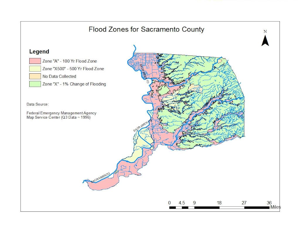 Using GIS to Determine Flooding Issues for the Sacramento Area