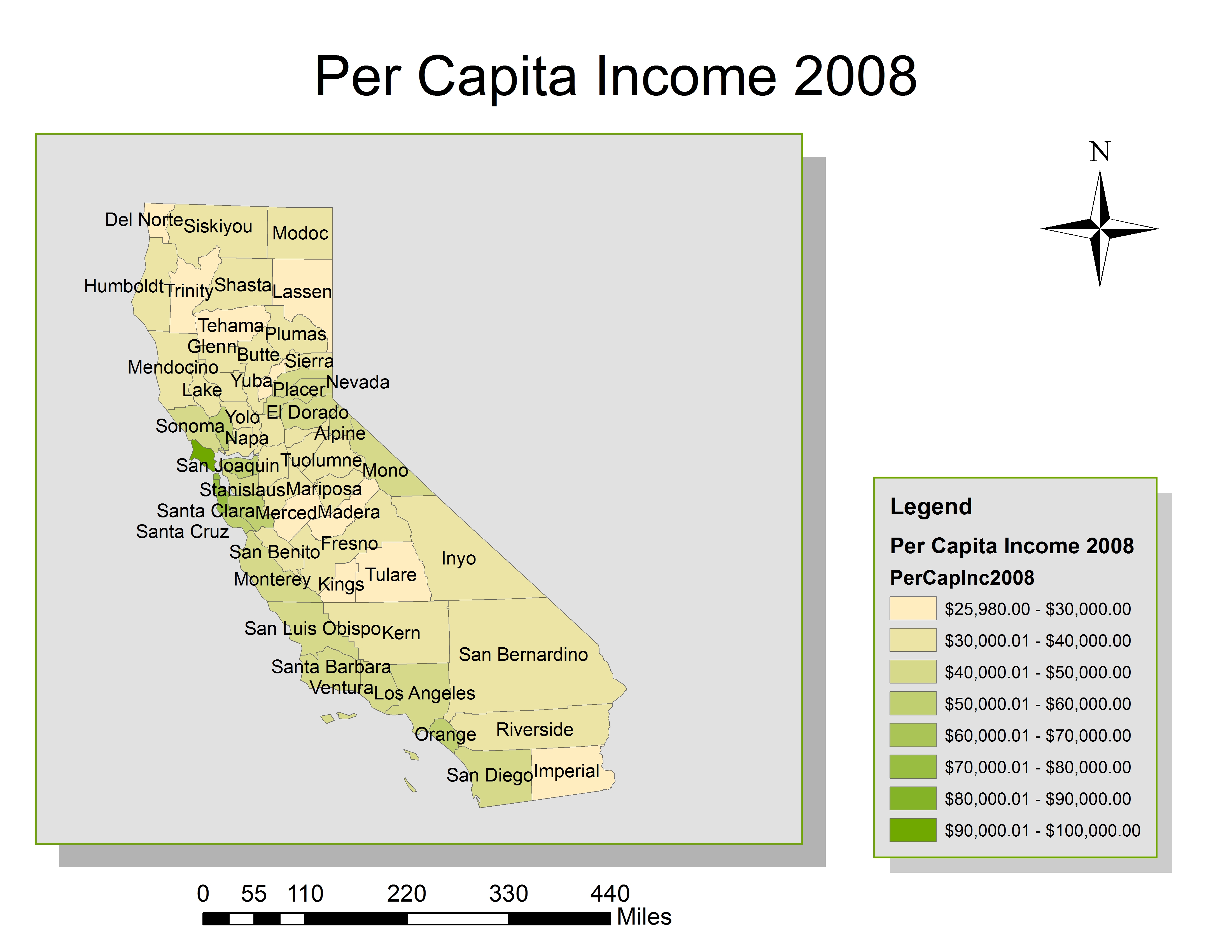 Per Capita Income 2008