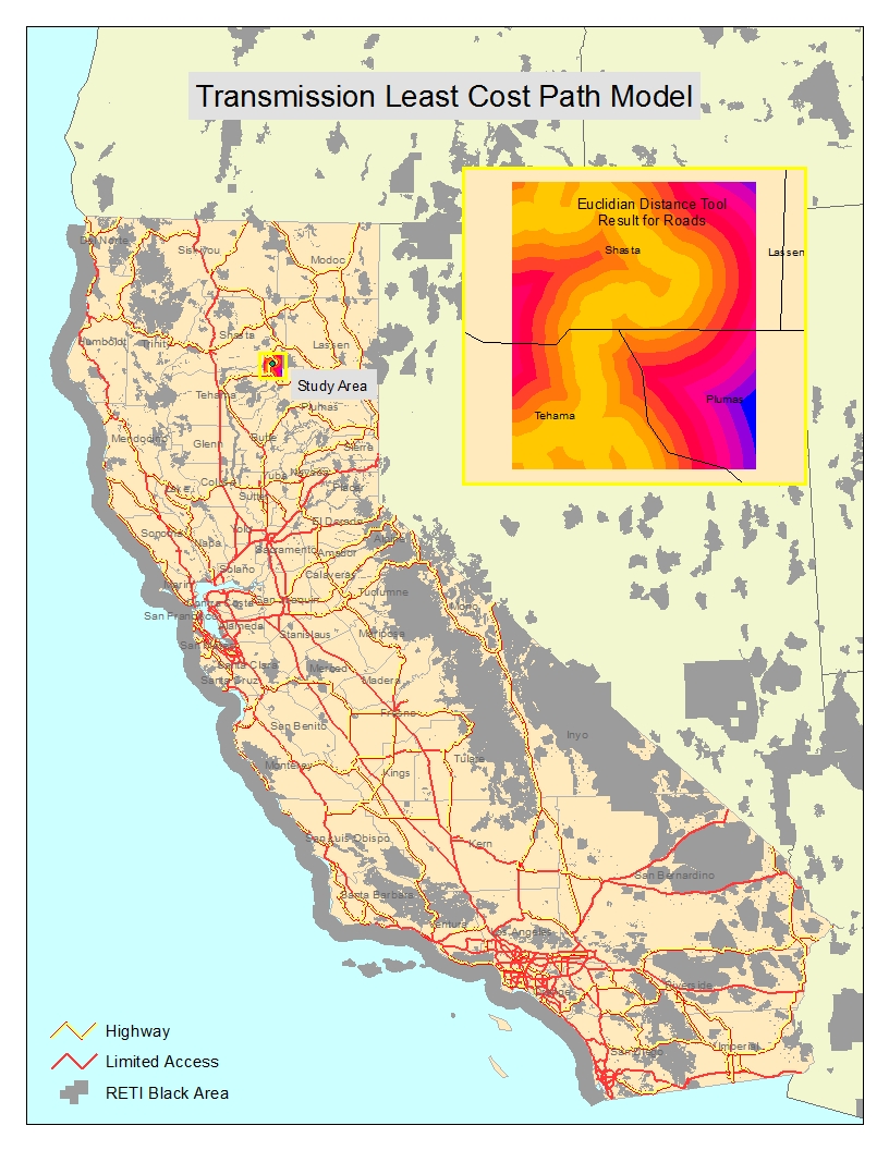 Map of Area of Interest in Northern California