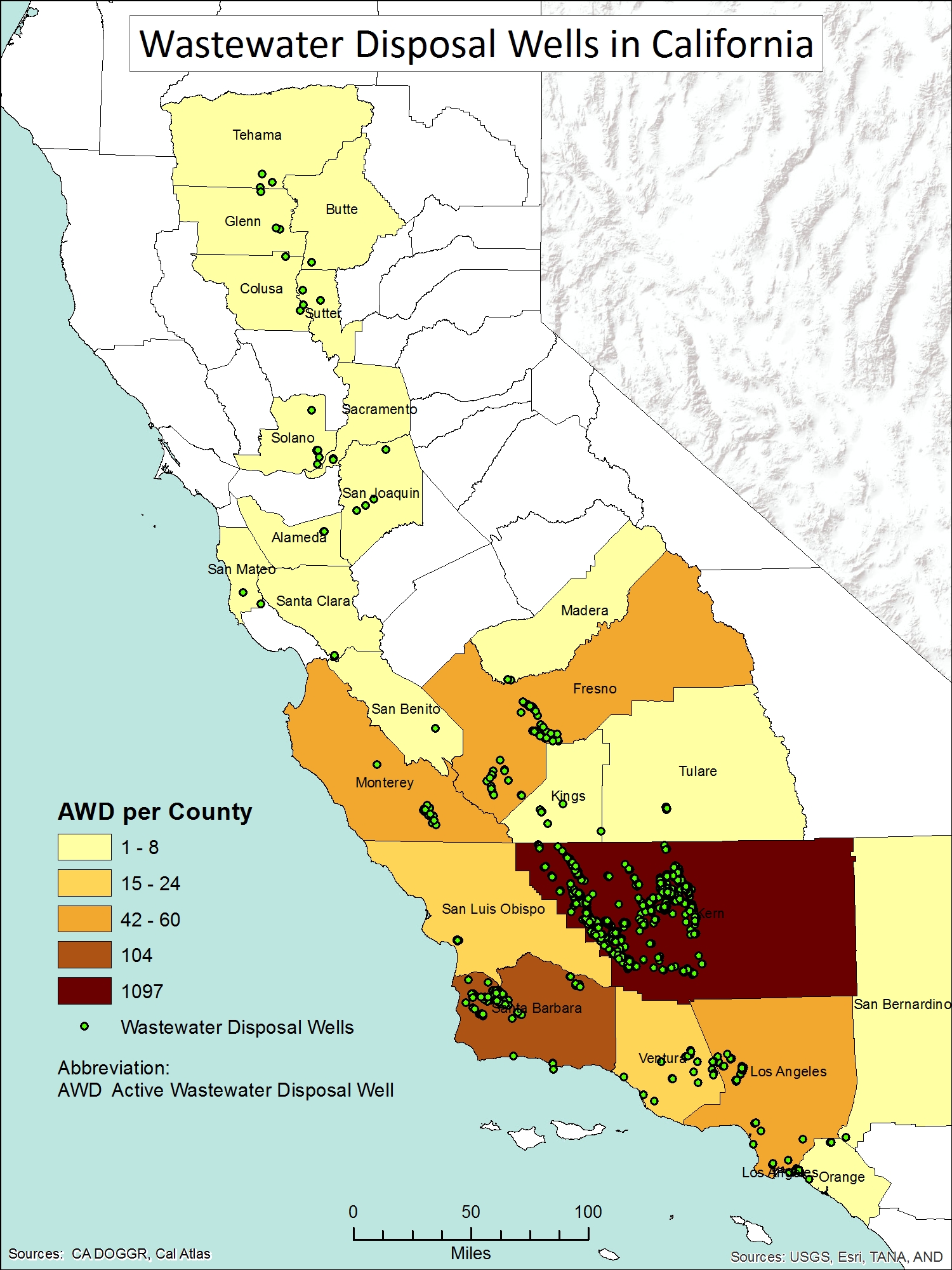 Water Disposal by County