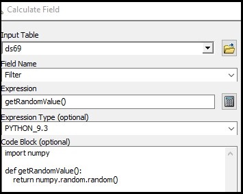 Figure 3. Python Code used in in ArcGIS's Field Calculator