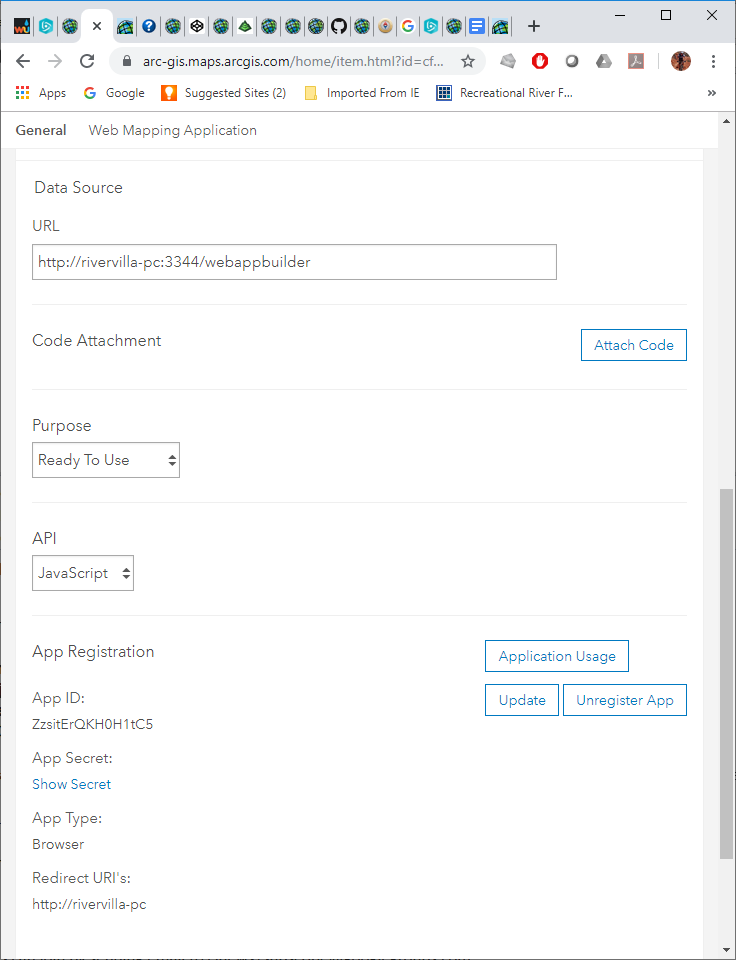 Linking WAB to Esri Account