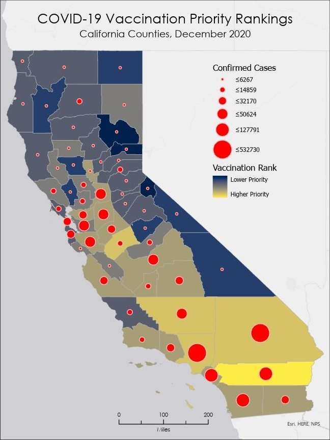County vaccination priority rankings