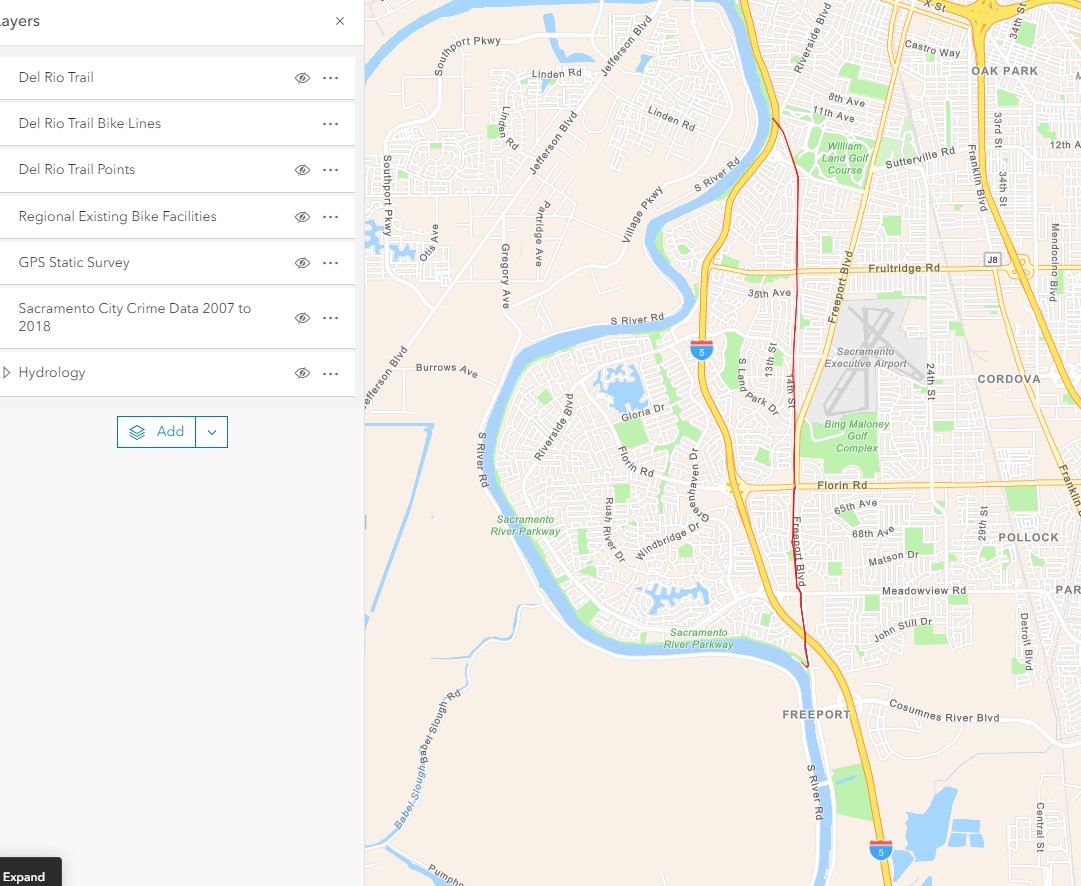 this is a map showing my original bike line data logging on the trail. 